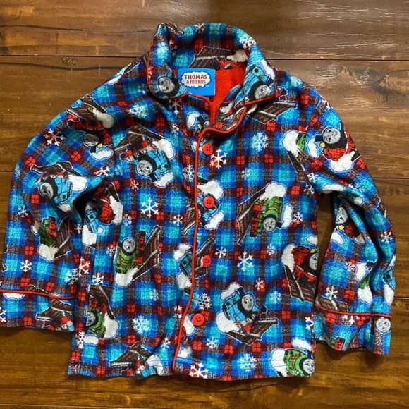 Thomas & Friends‎ Thomas the Train flannel pajama top - Picture 1 of 3